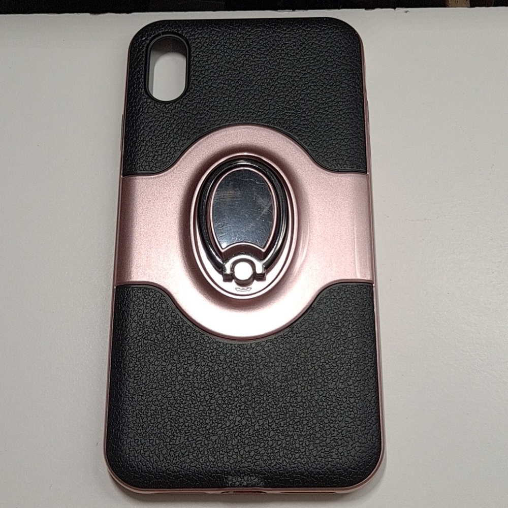 case for iphone xs max 6.5" goldrose-black new
